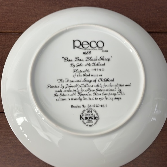 Bradford Exchange Collector Plate Baa Baa Black Sheep - Picture 6 of 6